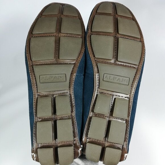 Alfani Blue Leather Driving Moccasins Size 7 - Picture 14 of 16